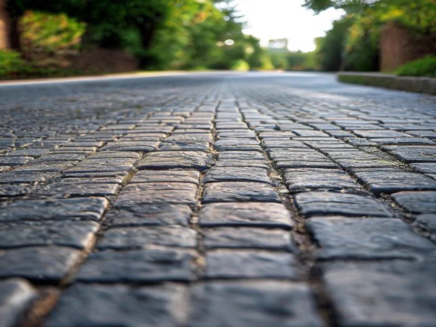 Paver and Brick Borders for an Asphalt Driveway