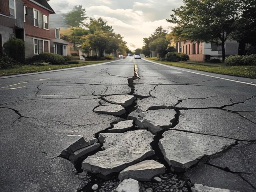 asphalt driveway corner damage fix