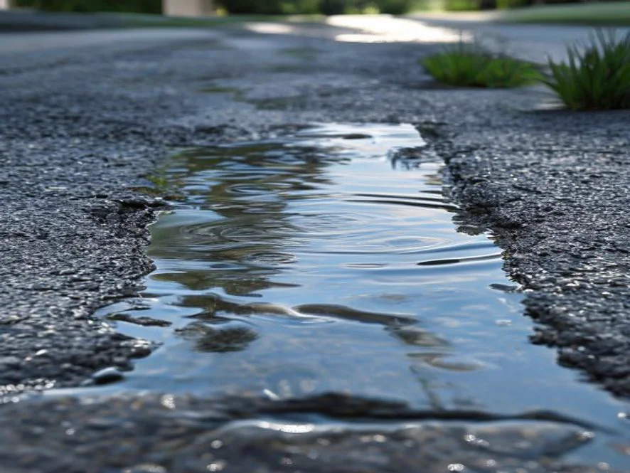 Standing Water on an Asphalt Driveway: Causes and Fixes